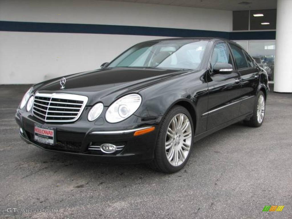 2008 E 350 4Matic Sedan - Black / Black photo #1