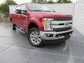 2017 Ruby Red Ford F250 Super Duty Lariat Crew Cab 4x4  photo #1