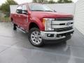 2017 Ruby Red Ford F250 Super Duty Lariat Crew Cab 4x4  photo #2