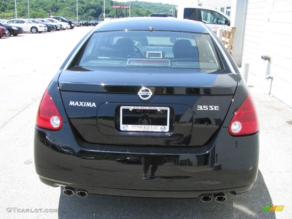 2006 Maxima 3.5 SE - Onyx Black / Black photo #4
