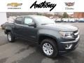 2017 Cyber Gray Metallic Chevrolet Colorado LT Crew Cab 4x4  photo #1