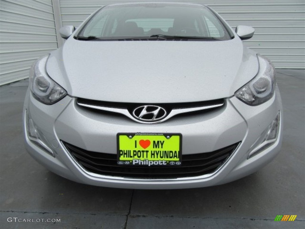 2015 Elantra SE Sedan - Shimmering Air Silver / Black photo #2