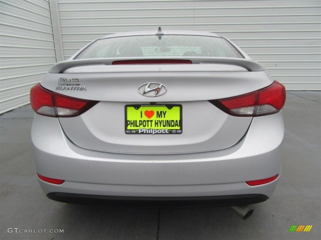 2015 Elantra SE Sedan - Shimmering Air Silver / Black photo #8