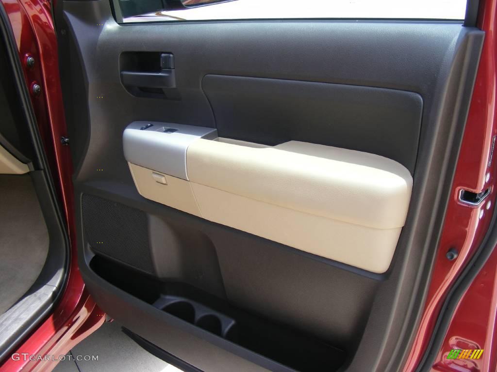 2008 Tundra SR5 Double Cab - Salsa Red Pearl / Beige photo #21