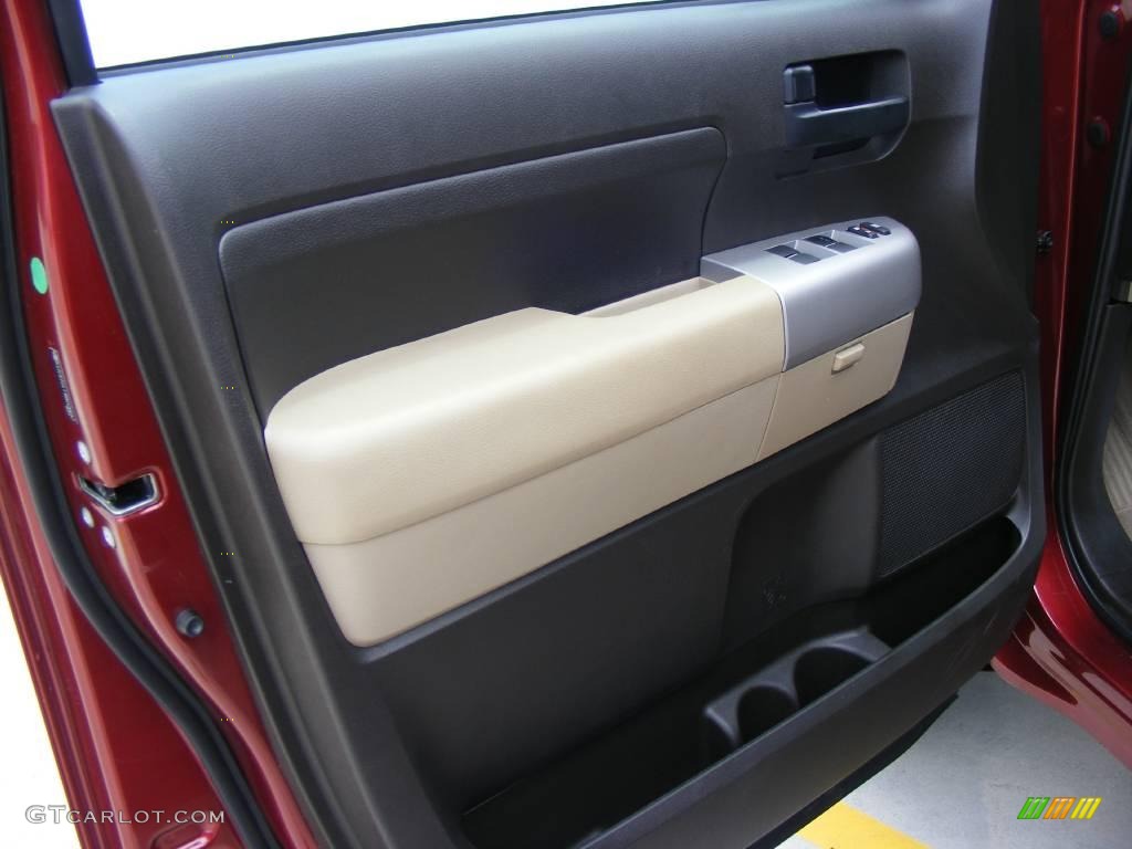 2008 Tundra SR5 Double Cab - Salsa Red Pearl / Beige photo #28