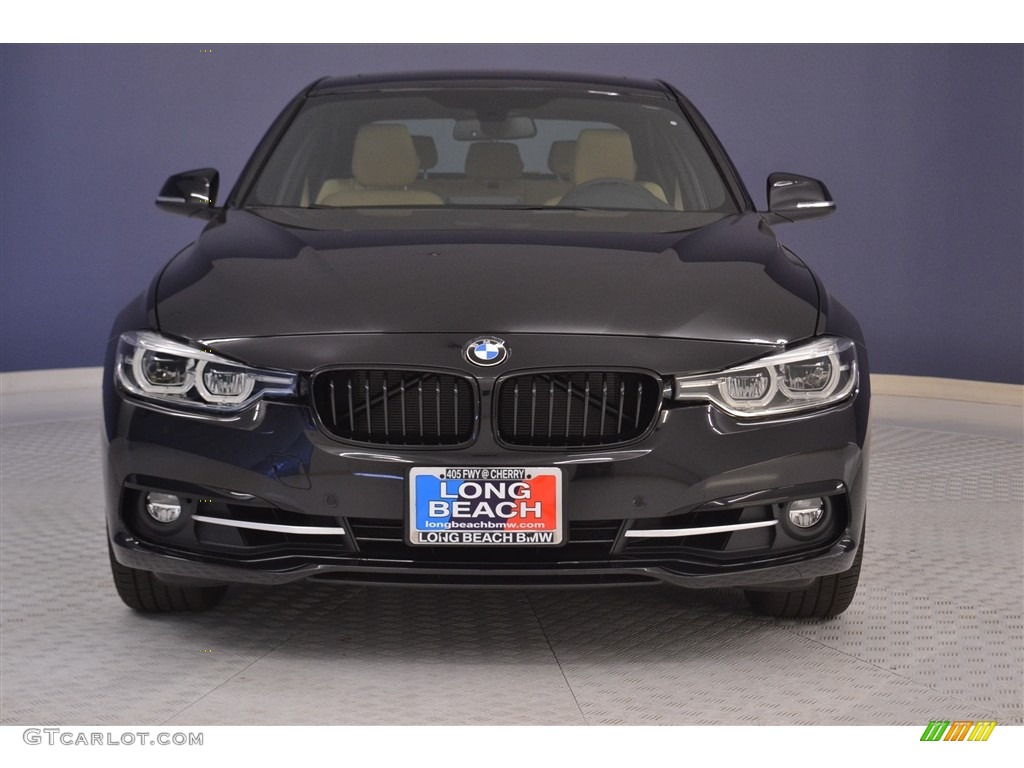 2017 3 Series 330i Sedan - Black Sapphire Metallic / Venetian Beige/Black photo #2