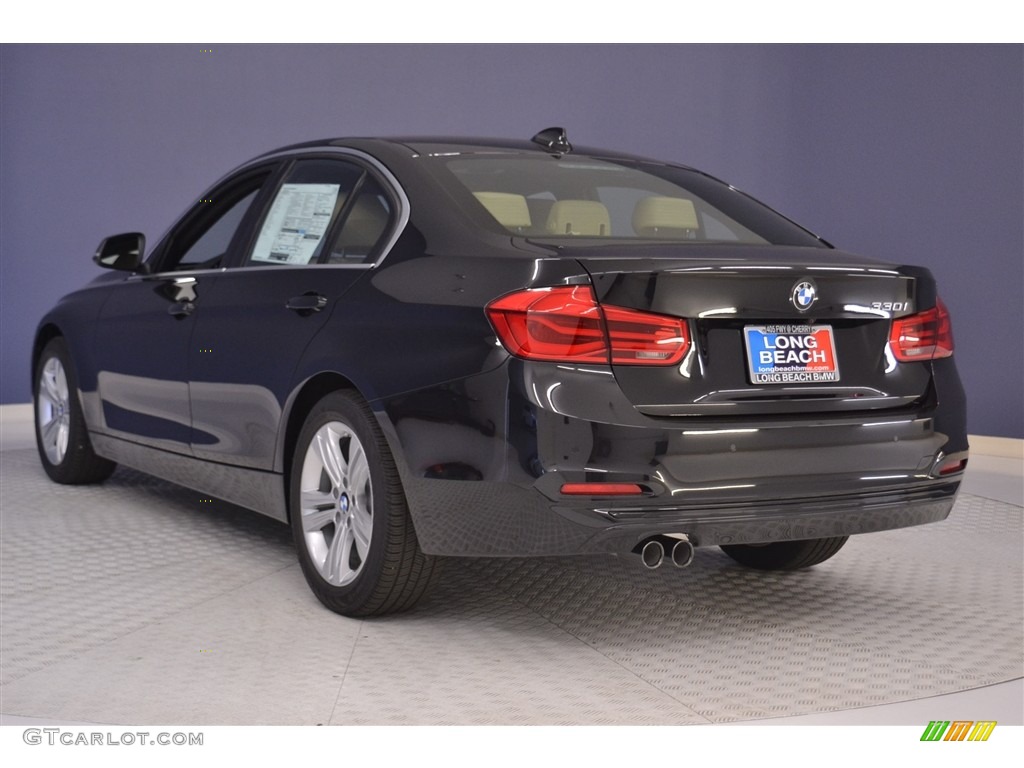 2017 3 Series 330i Sedan - Black Sapphire Metallic / Venetian Beige/Black photo #4