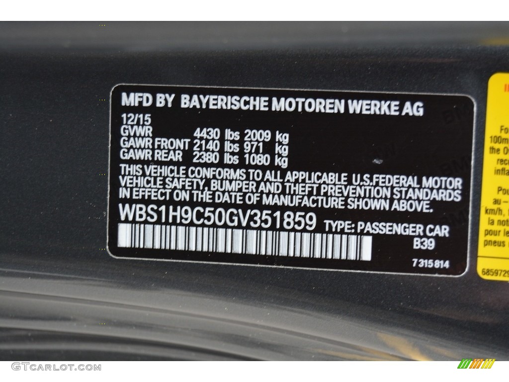 2016 M2 Coupe - Mineral Grey Metallic / Black/Blue Highlight photo #34