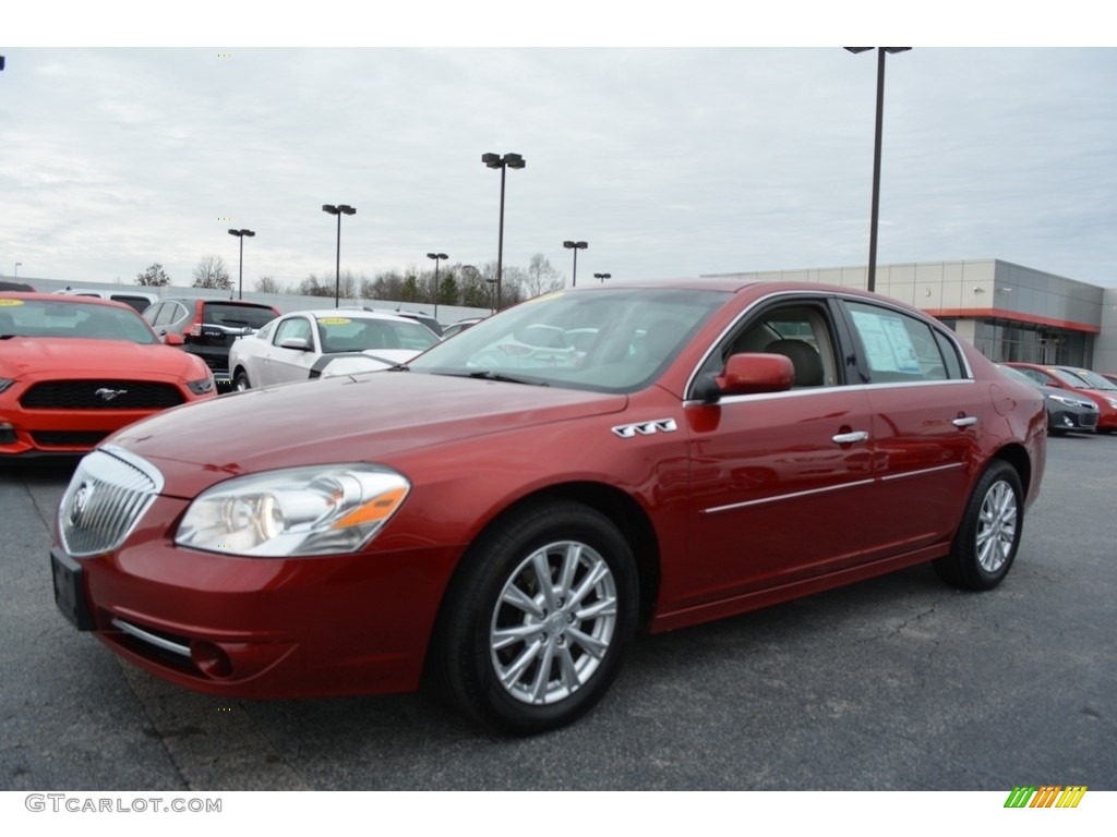 2011 Lucerne CXL - Crystal Red Tintcoat / Cocoa/Cashmere photo #7