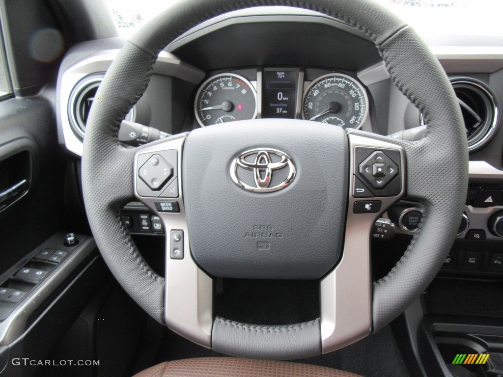 2017 Toyota Tacoma Limited Double Cab 4x4 Limited Hickory Steering Wheel Photo #117542066