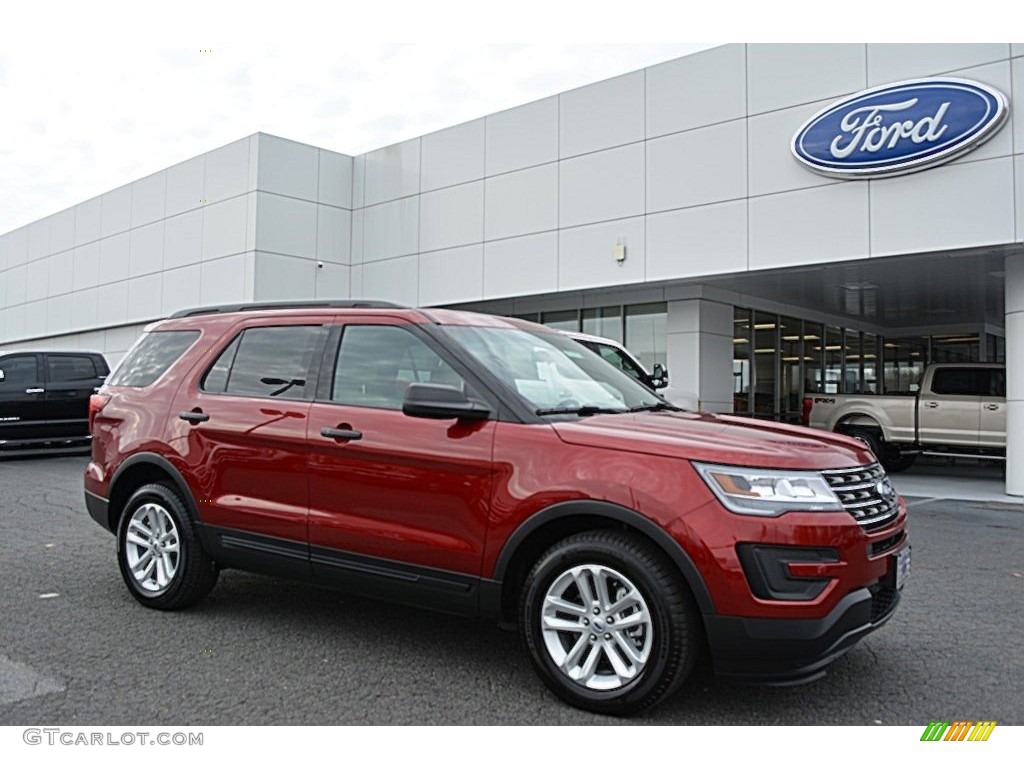 2017 Explorer FWD - Ruby Red / Medium Light Camel photo #1