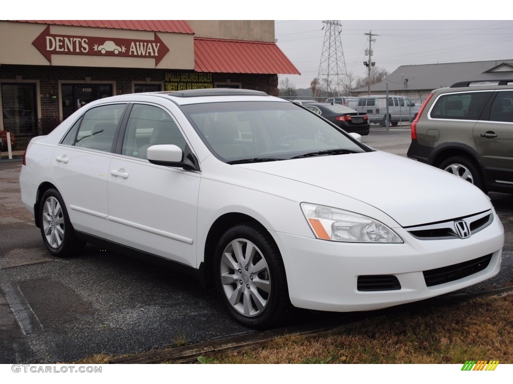 2006 Accord LX V6 Sedan - Taffeta White / Ivory photo #7