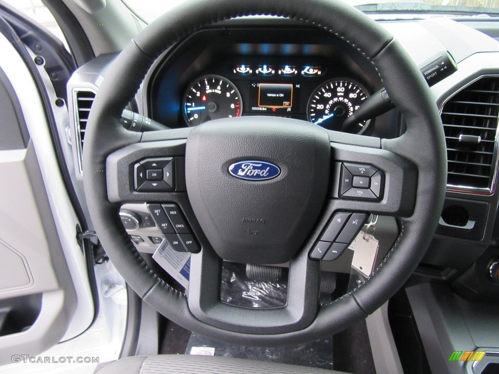 2017 Ford F150 XLT SuperCrew Earth Gray Steering Wheel Photo #117548072