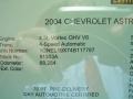 2004 Medium Charcoal Gray Metallic Chevrolet Astro LS AWD Passenger Van  photo #22