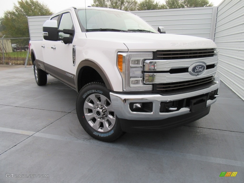 White Platinum 2017 Ford F250 Super Duty King Ranch Crew Cab 4x4 Exterior Photo #117548723