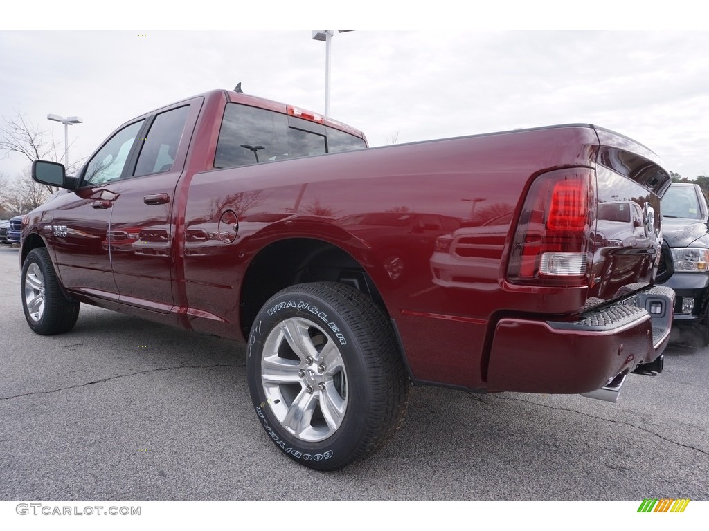 2017 1500 Sport Quad Cab 4x4 - Delmonico Red Pearl / Black/Diesel Gray photo #2