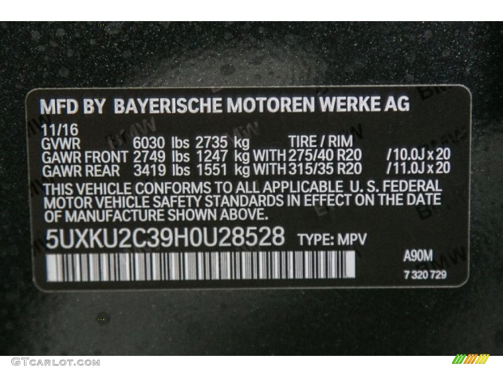 2017 X6 xDrive35i - Dark Graphite Metallic / Black photo #10