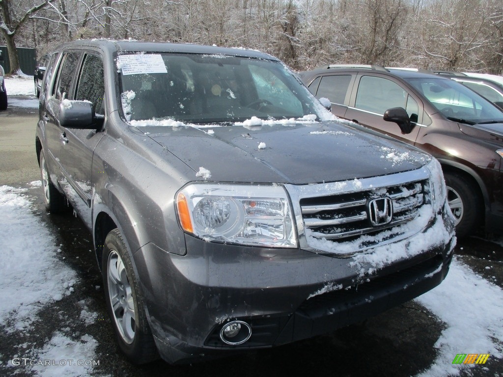 2015 Pilot EX-L 4WD - Modern Steel Metallic / Beige photo #2