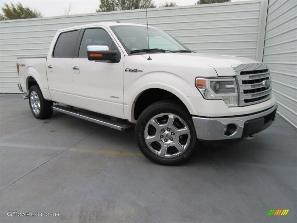 2014 F150 Lariat SuperCrew 4x4 - Oxford White / Steel Grey photo #1