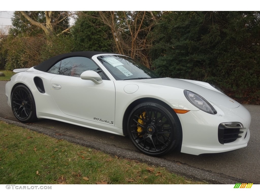 Carrara White Metallic 2015 Porsche 911 Turbo S Cabriolet Exterior Photo #117562535
