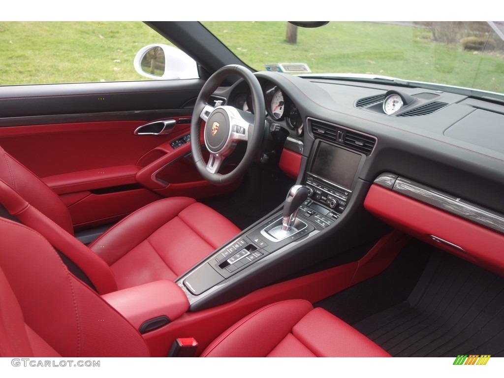 2015 Porsche 911 Turbo S Cabriolet Black/Garnet Red Dashboard Photo #117562733