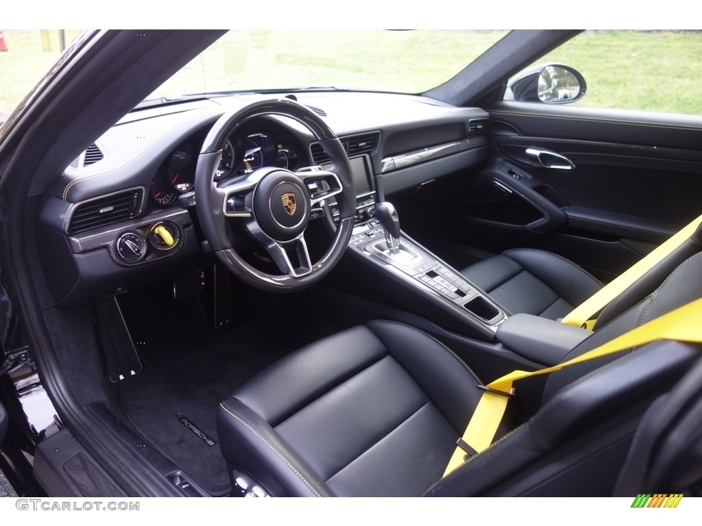 Black Interior 2016 Porsche 911 Turbo S Coupe Photo #117563330