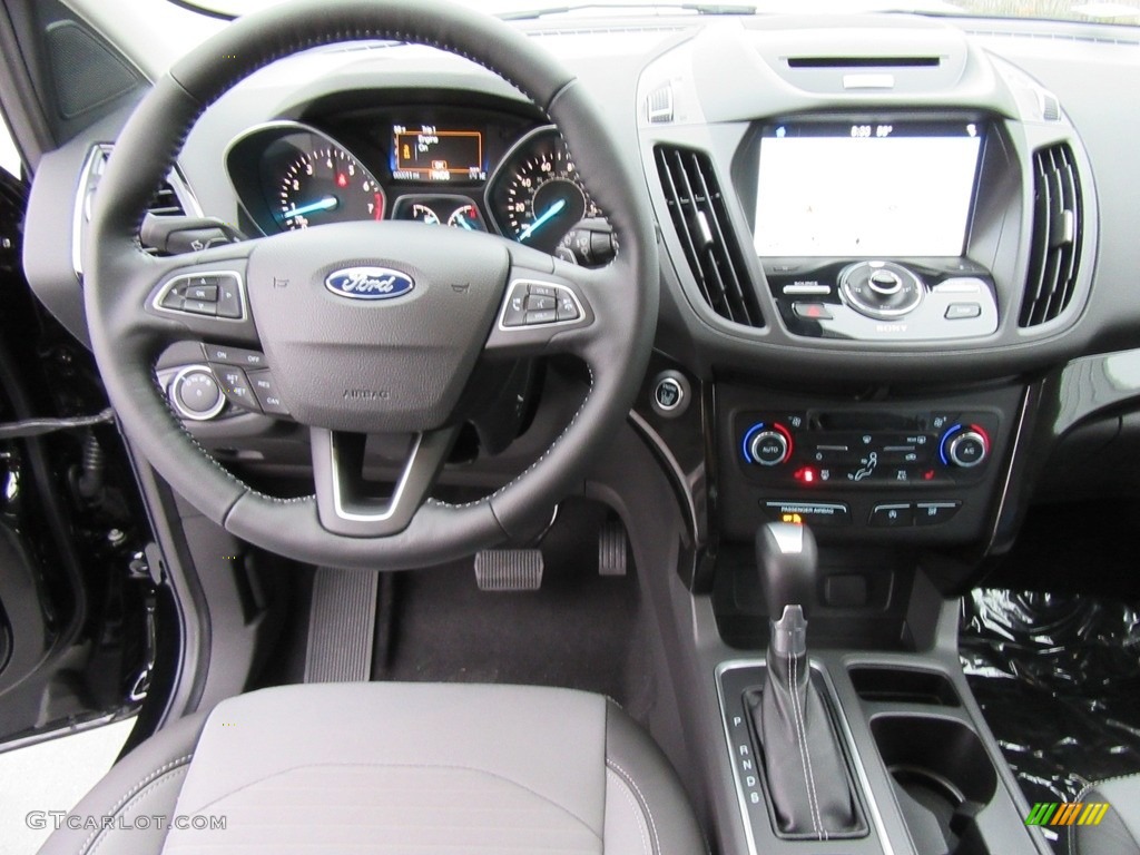 2017 Ford Escape Titanium Charcoal Black Dashboard Photo #117565310