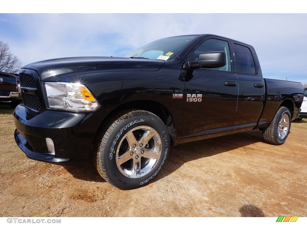 2017 1500 Express Quad Cab - Brilliant Black Crystal Pearl / Black/Diesel Gray photo #1