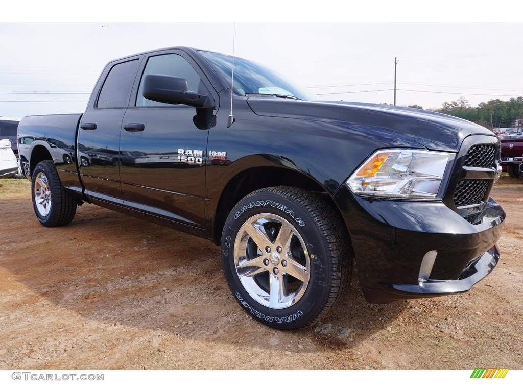 2017 1500 Express Quad Cab - Brilliant Black Crystal Pearl / Black/Diesel Gray photo #4