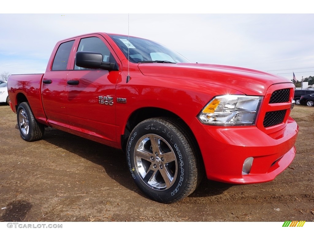 2017 1500 Express Quad Cab - Flame Red / Black/Diesel Gray photo #3