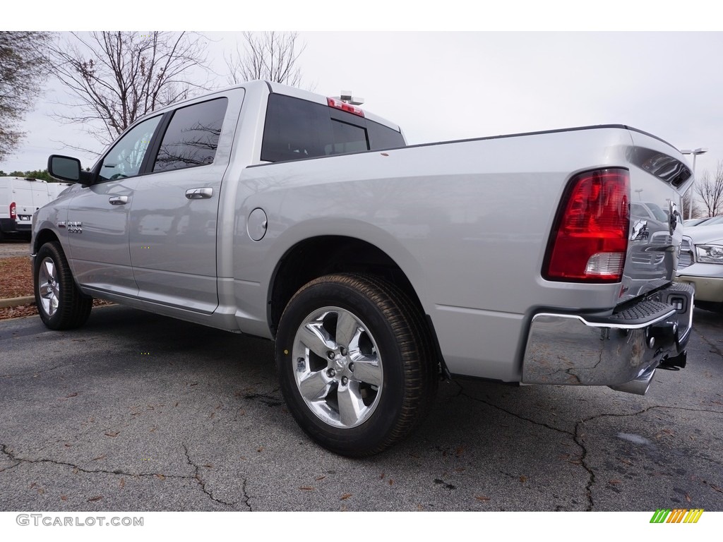 2017 1500 Big Horn Crew Cab - Bright Silver Metallic / Black/Diesel Gray photo #2