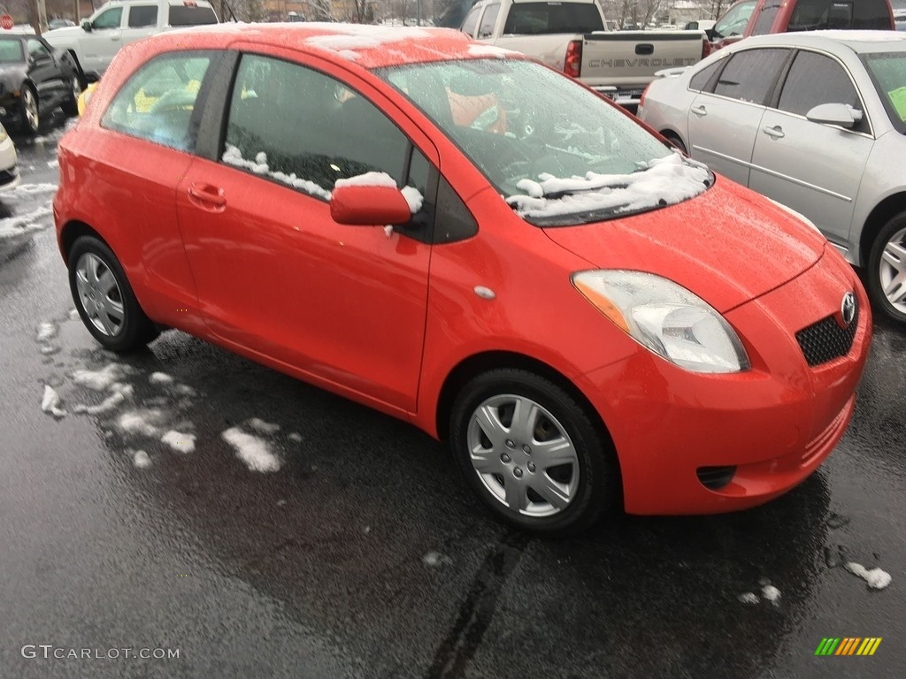 2007 Yaris 3 Door Liftback - Absolutely Red / Dark Charcoal photo #1