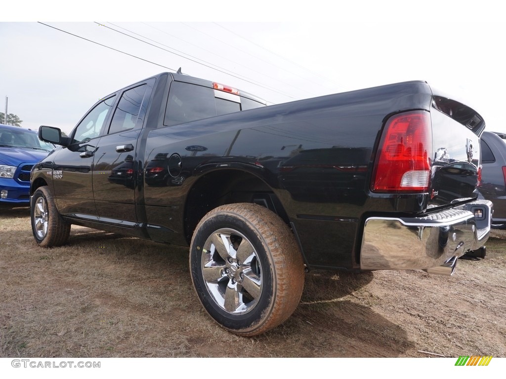 2017 1500 Big Horn Quad Cab 4x4 - Brilliant Black Crystal Pearl / Black/Diesel Gray photo #2