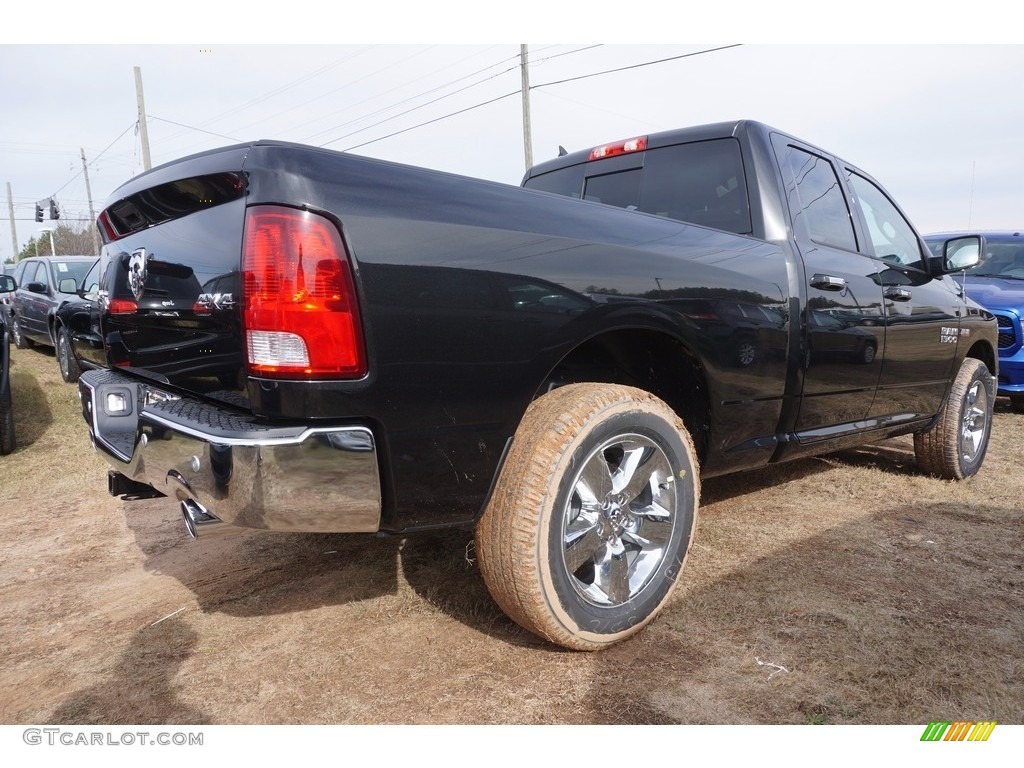 2017 1500 Big Horn Quad Cab 4x4 - Brilliant Black Crystal Pearl / Black/Diesel Gray photo #3