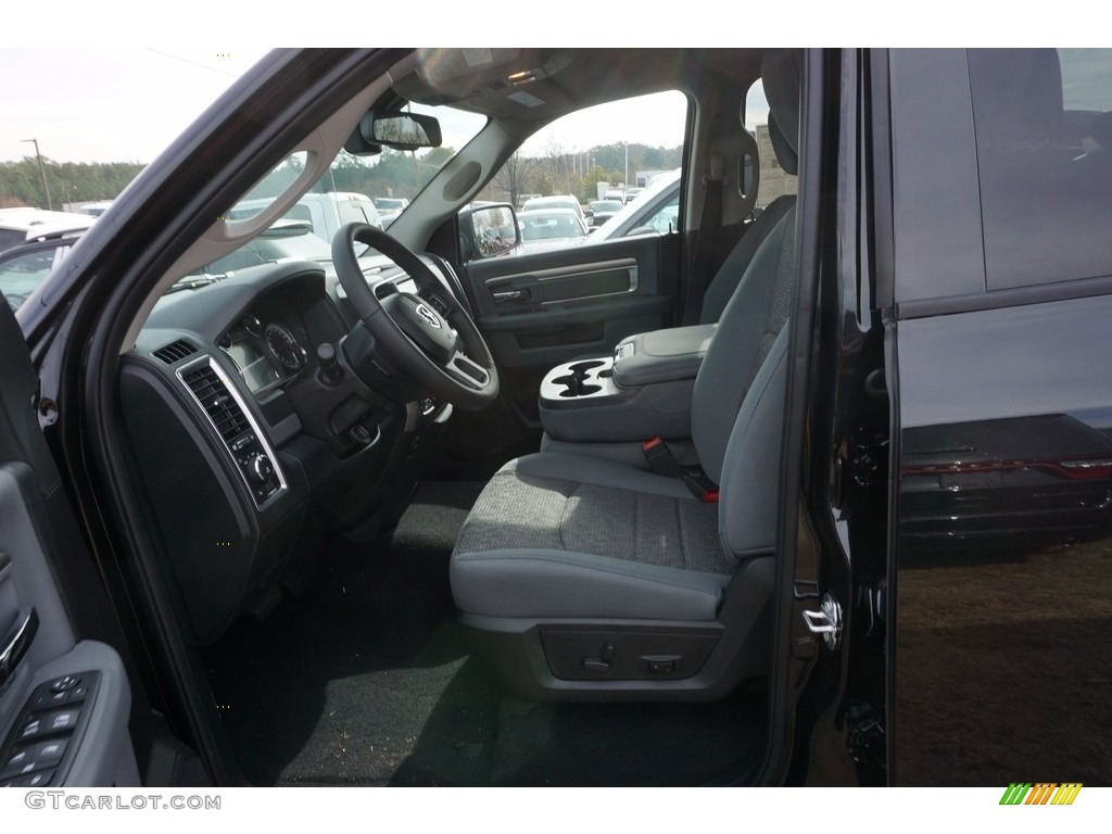2017 1500 Big Horn Quad Cab 4x4 - Brilliant Black Crystal Pearl / Black/Diesel Gray photo #5