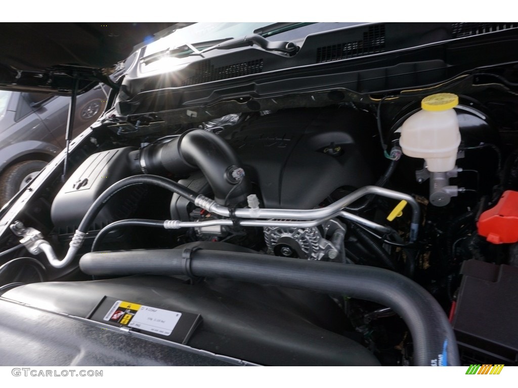 2017 1500 Big Horn Quad Cab 4x4 - Brilliant Black Crystal Pearl / Black/Diesel Gray photo #7