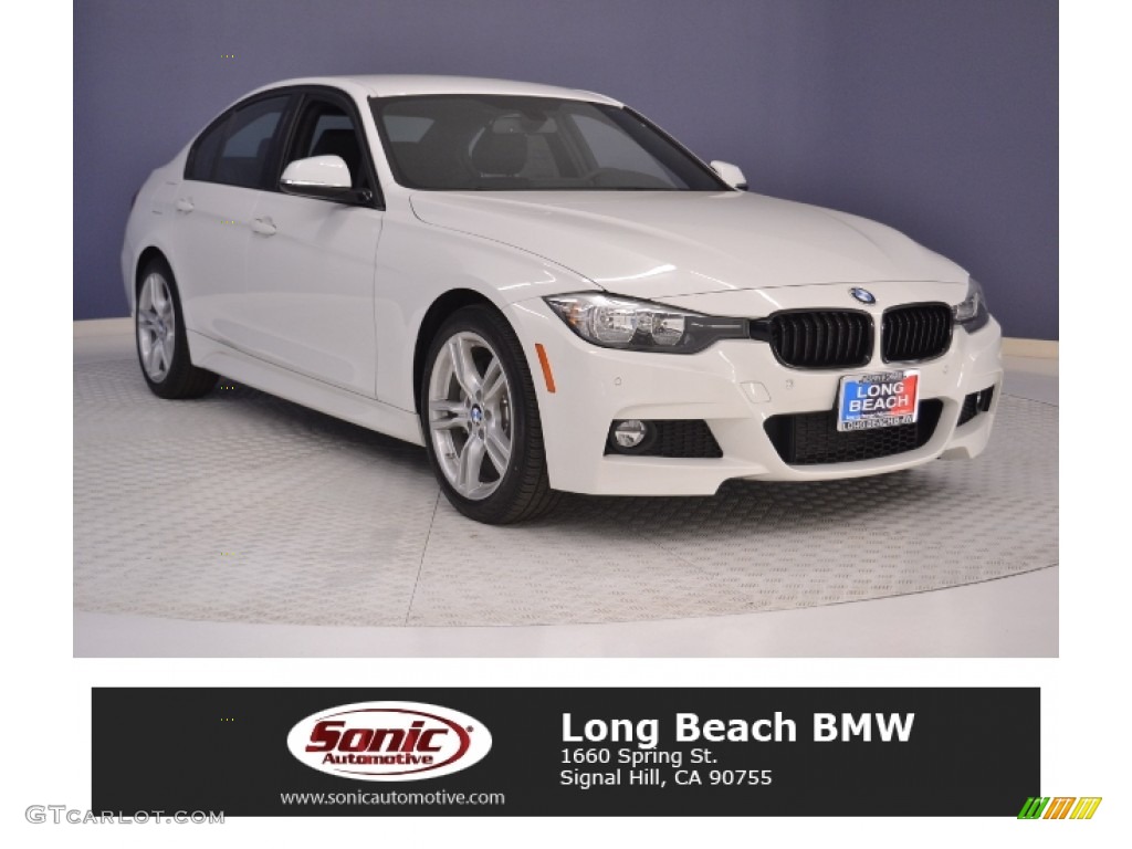 2017 3 Series 330i Sedan - Alpine White / Black photo #1