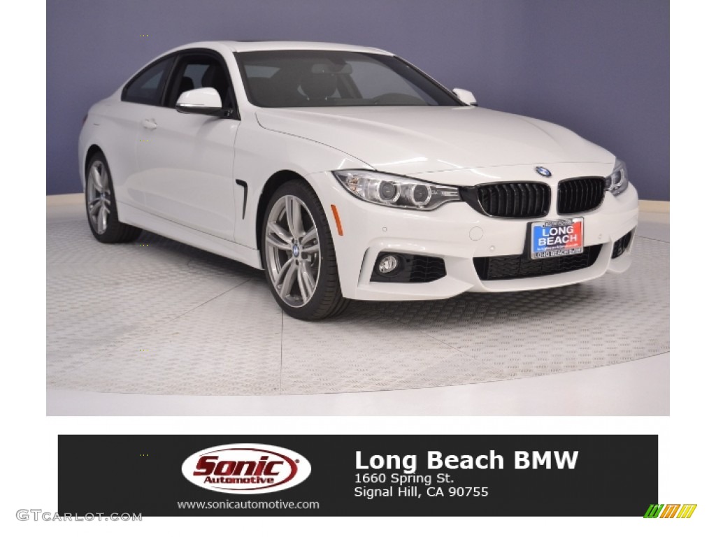 2017 4 Series 440i Coupe - Alpine White / Black photo #1