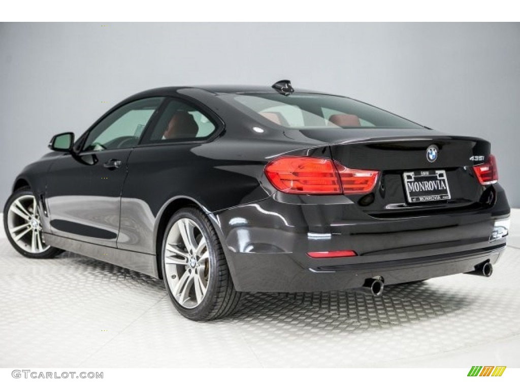 2014 4 Series 435i Coupe - Jet Black / Coral Red photo #10