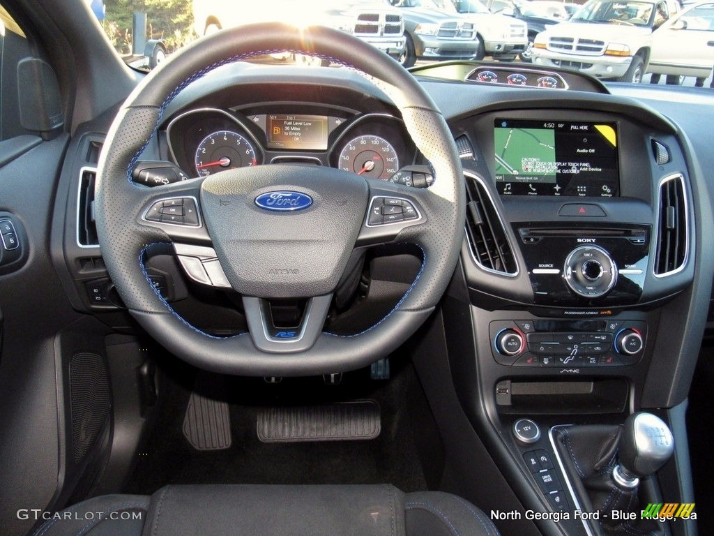 2016 Ford Focus RS Charcoal Black Recaro RS logo Dashboard Photo #117572870