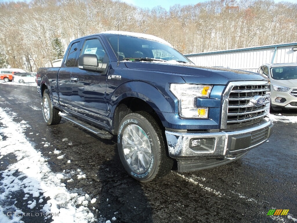 2017 F150 XLT SuperCab 4x4 - Blue Jeans / Earth Gray photo #3