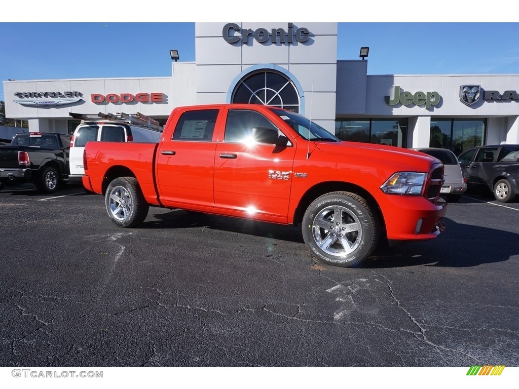2017 1500 Express Crew Cab - Flame Red / Black/Diesel Gray photo #1