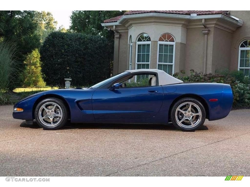 2004 Corvette Convertible - LeMans Blue Metallic / Shale photo #2