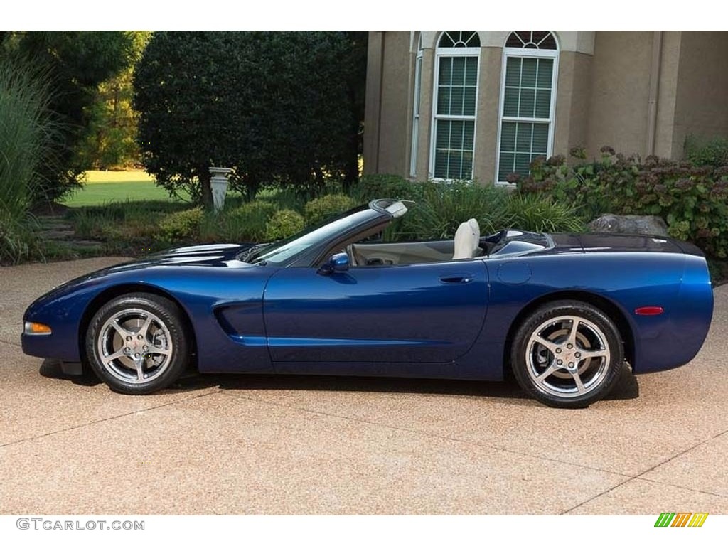 2004 Corvette Convertible - LeMans Blue Metallic / Shale photo #6