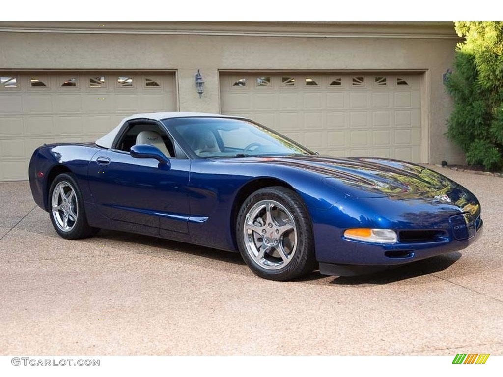 2004 Corvette Convertible - LeMans Blue Metallic / Shale photo #9