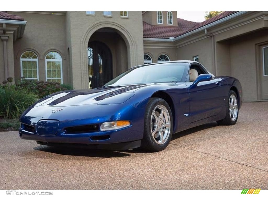 2004 Corvette Convertible - LeMans Blue Metallic / Shale photo #13