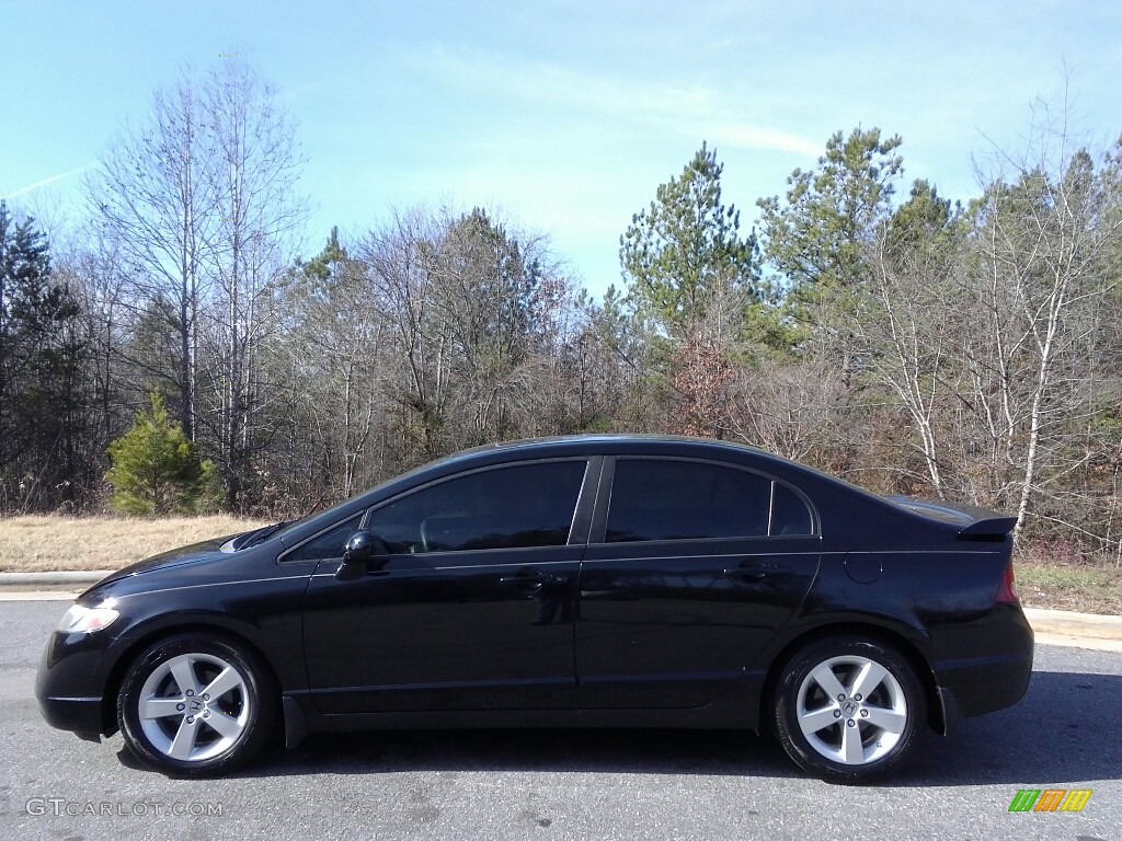 2008 Civic EX Sedan - Nighthawk Black Pearl / Gray photo #1