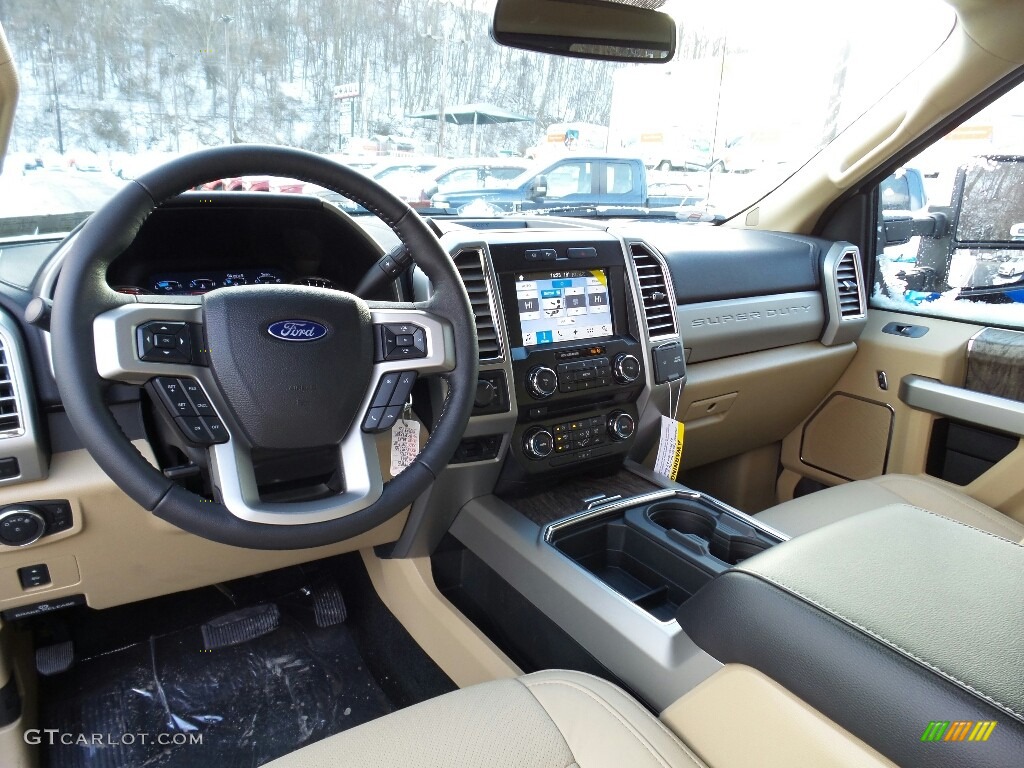 Camel Interior 2017 Ford F350 Super Duty Lariat SuperCab 4x4 Photo #117582171