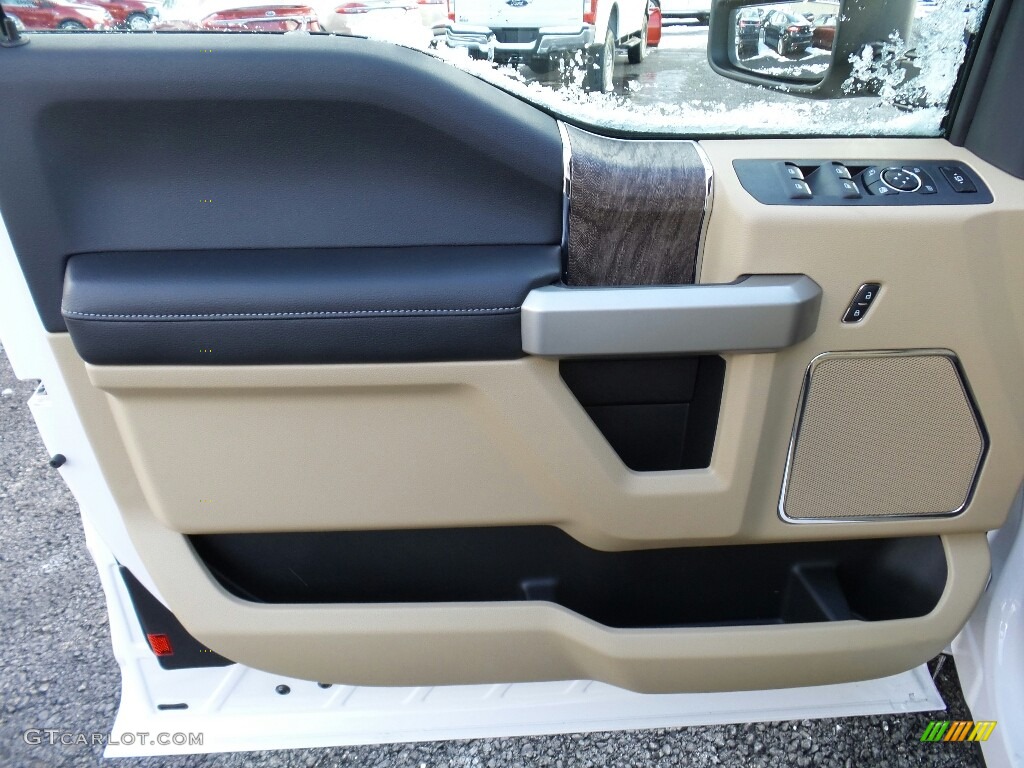 2017 Ford F350 Super Duty Lariat SuperCab 4x4 Camel Door Panel Photo #117582237