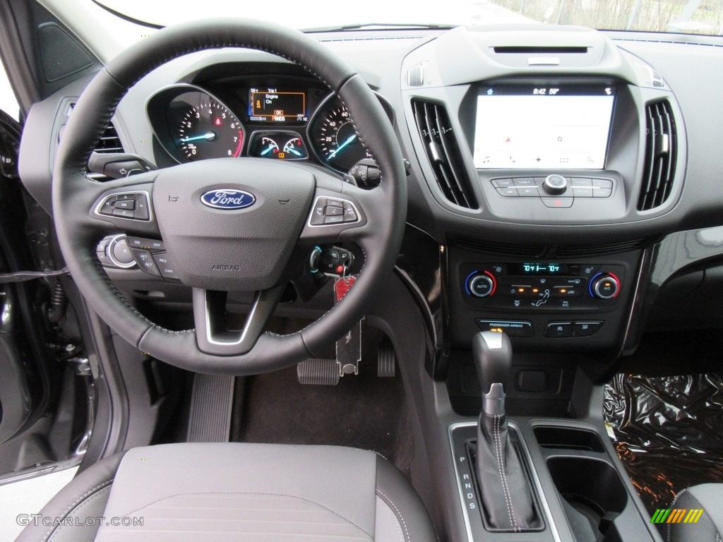 2017 Ford Escape SE Charcoal Black Dashboard Photo #117586353